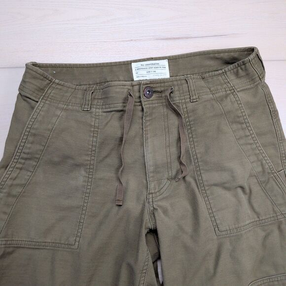 REI Co-op Trailsmith Jogger Pants Mens 32x31 Olive Green Hiking Double Knee - Picture 2 of 12